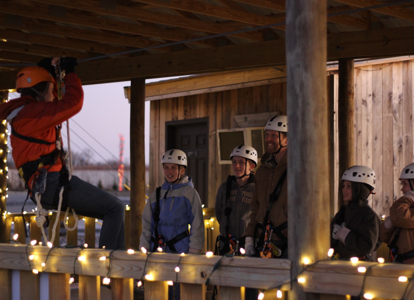 lessons during christmas time zip line at the ark